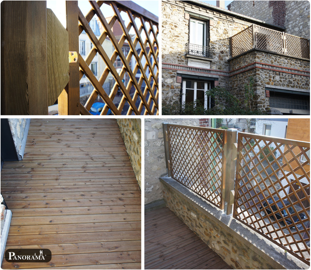 terrasse en pin brun - issy les moulineaux 92130