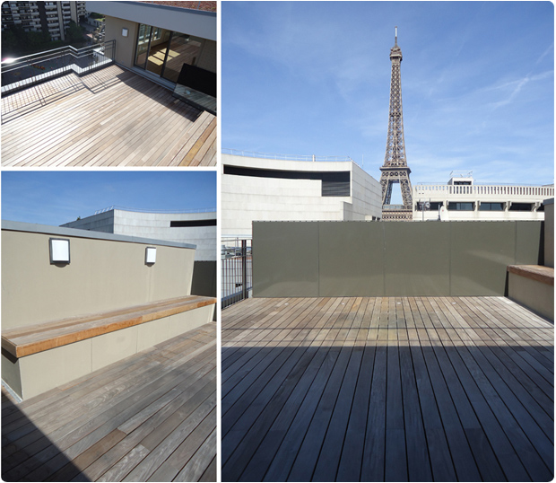 terrasse en bois exotique paris tour eiffel 75