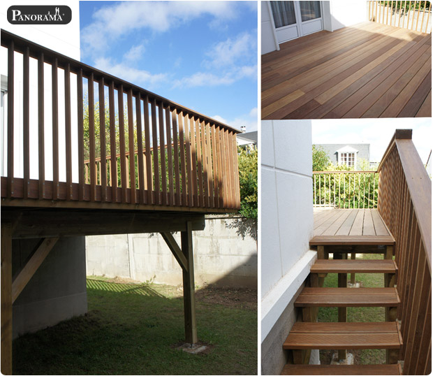 terrasse sur pilotis en bois exotique cumaru premium garde corps en ipé Bourg la Reine 92