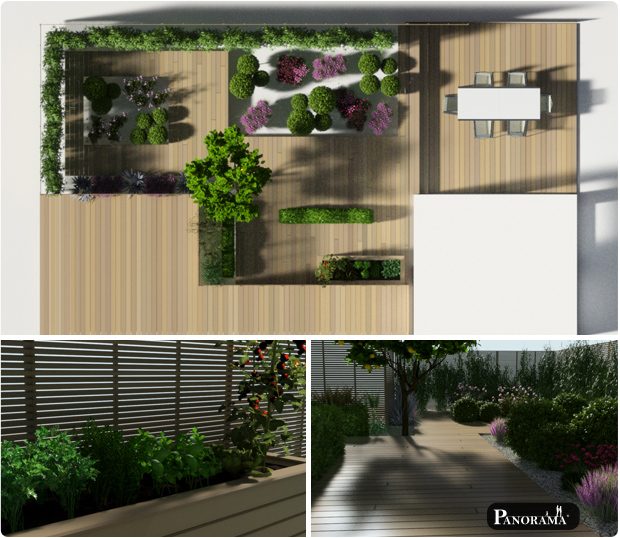 modelisation 3D terrasse bois amenagements exterieurs bois