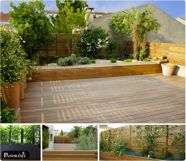 terrasse en bois exotique 94 Fontenay ipe du bresil panneaux parevue en ipe ajourés