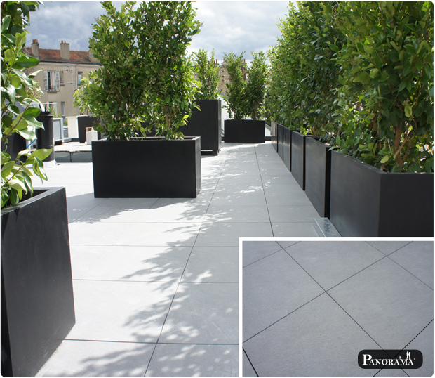 terrasse sur étancheité en dalles de grès cérame boulogne billancourt 92