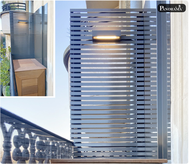 panneau parevue sur mesure aluminium clairevoie panorama paris 16 passy cuisine exterieur plancha